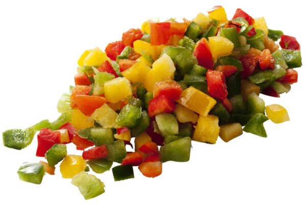 Paprika blokjes 10mm per 500 gram