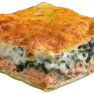 Lasagne zalm en spinazie per 500gr