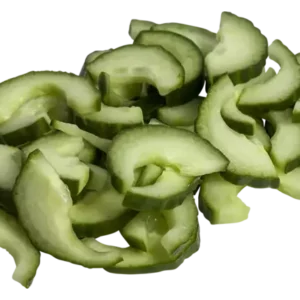 komkommer plakjes 1/2 maan 6mm per kg